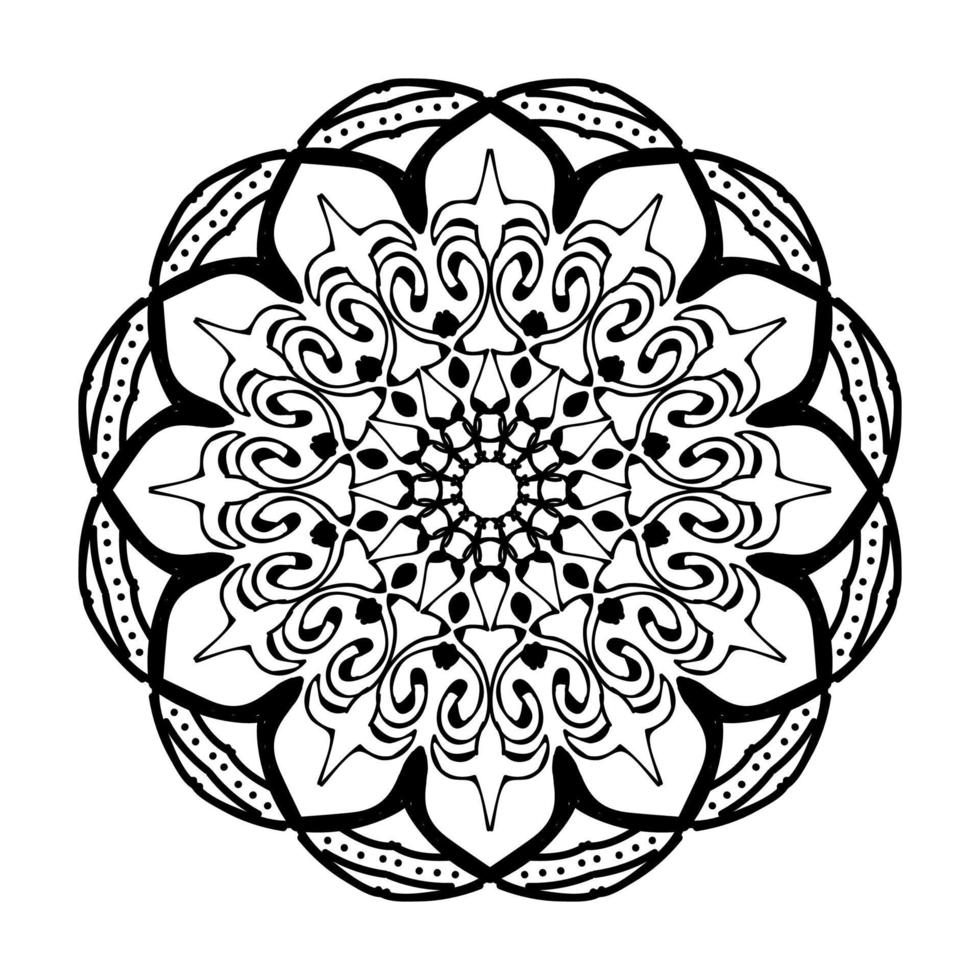 Hand drawn mandala. decoration in ethnic oriental  doodle ornament. vector