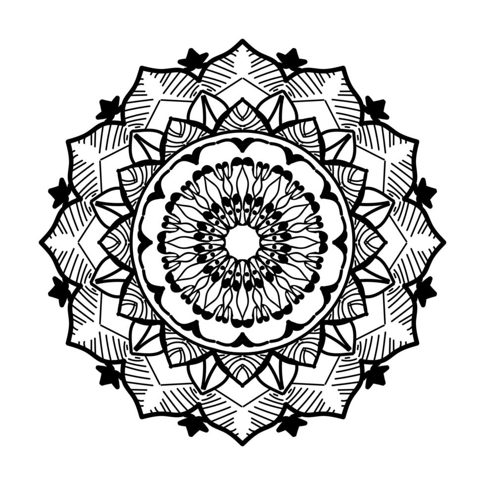 Hand drawn mandala. decoration in ethnic oriental  doodle ornament. vector