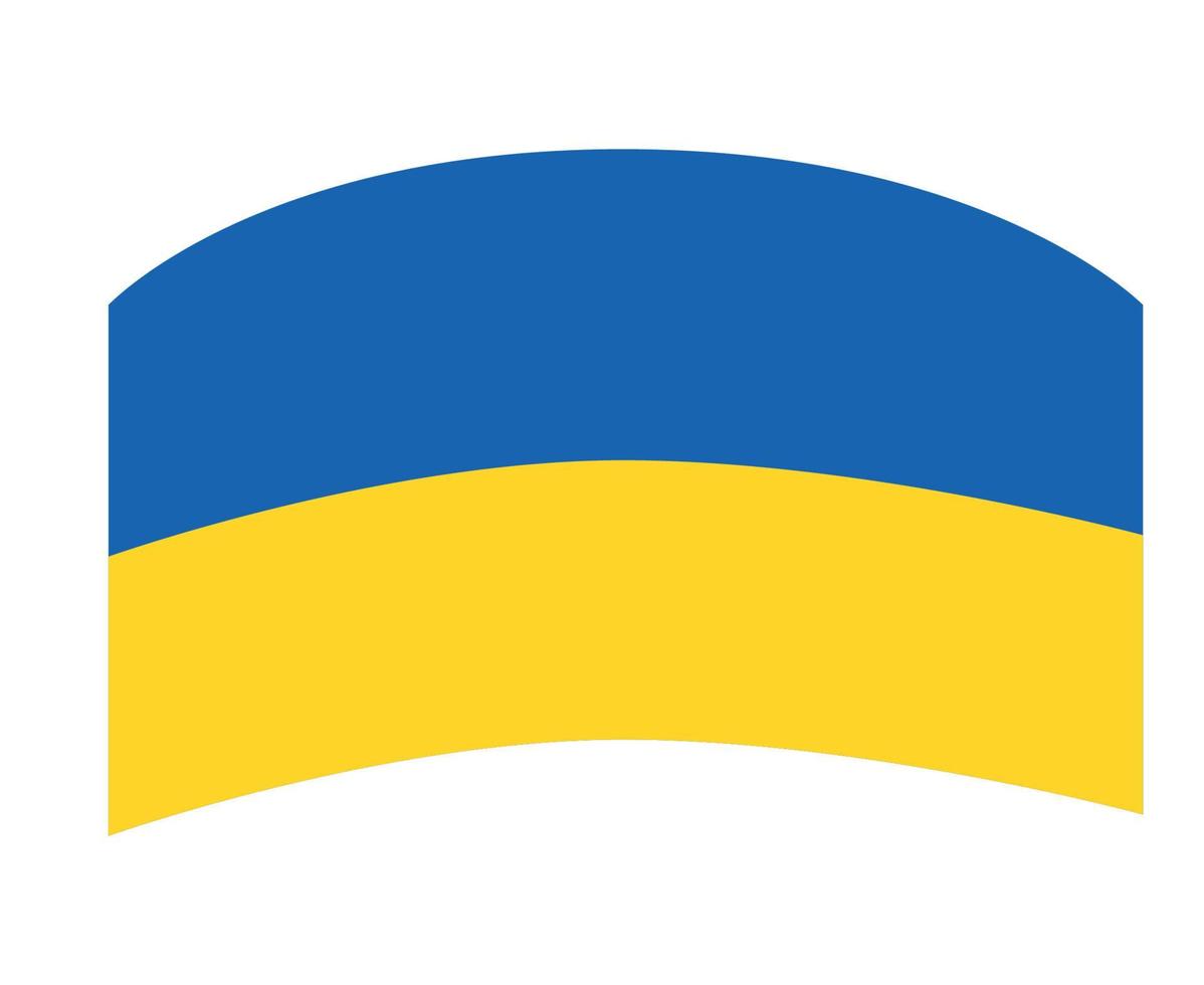Ukraine Emblem Symbol National Europe Flag Vector Illustration