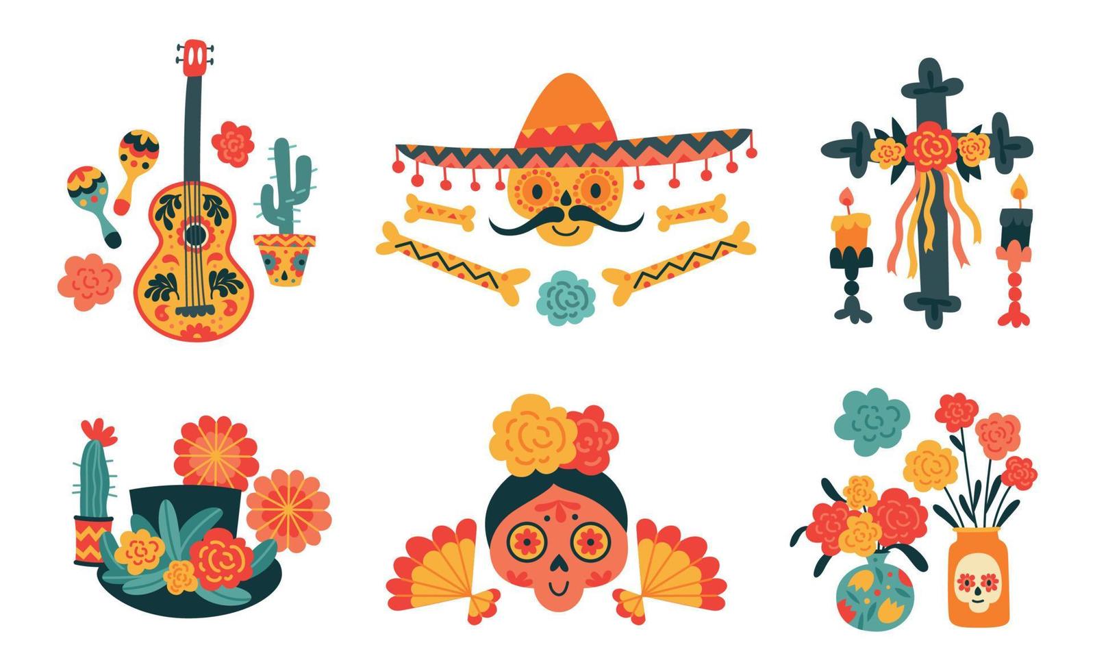 Dead Day Compositions Set vector