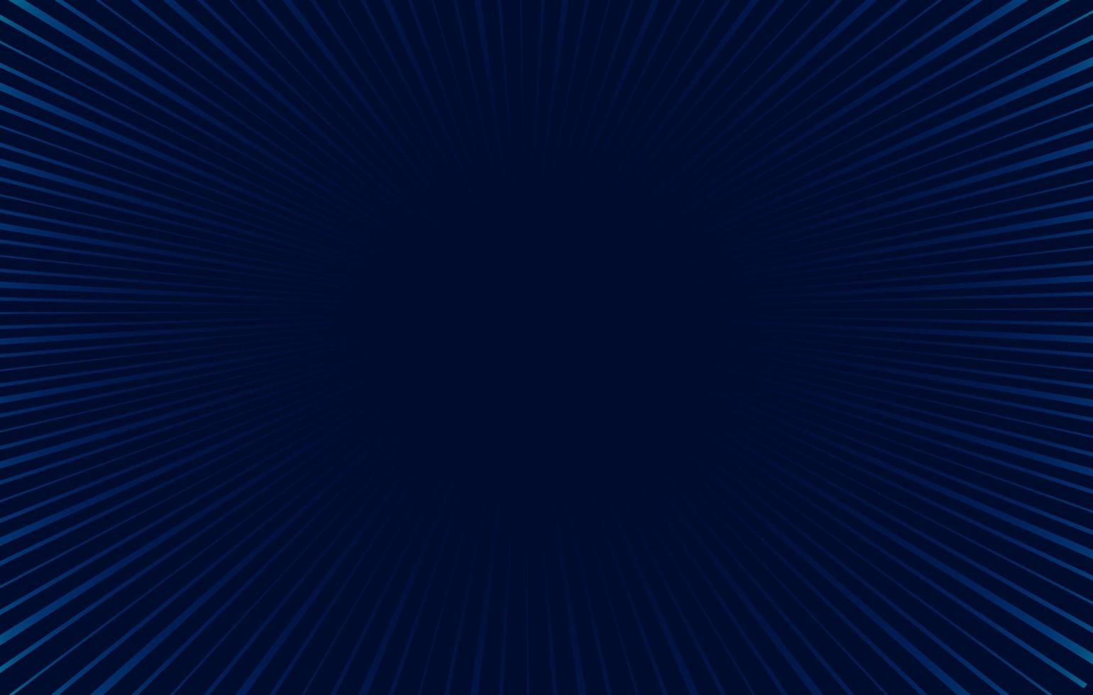 dark blue comic zoom lines background vector