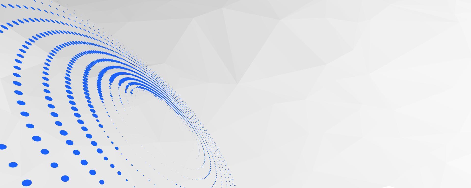 halftone banner with trendy low poly background vector