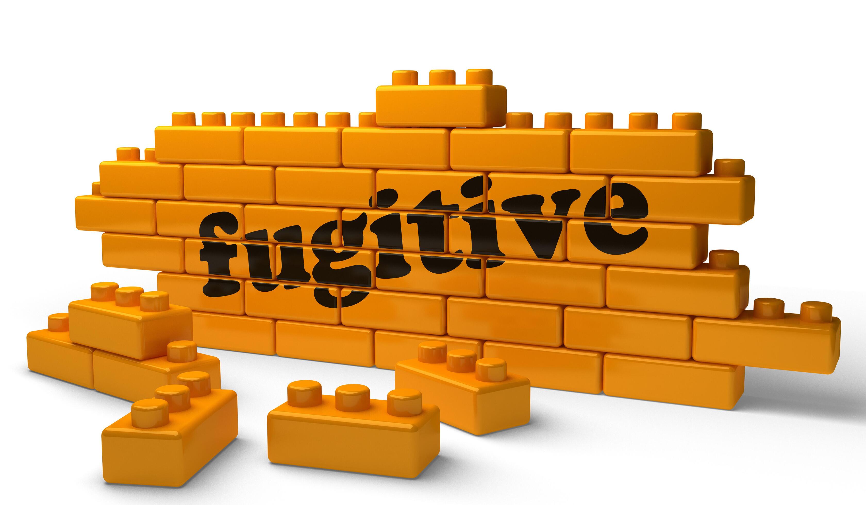 fugitive word on yellow brick wall 6243697 Stock Photo at Vecteezy