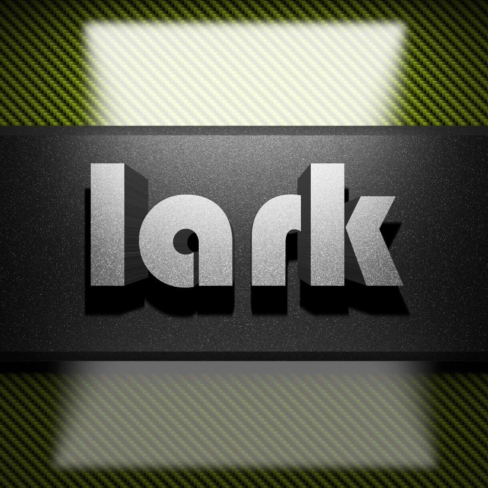 lark word of iron on carbon photo