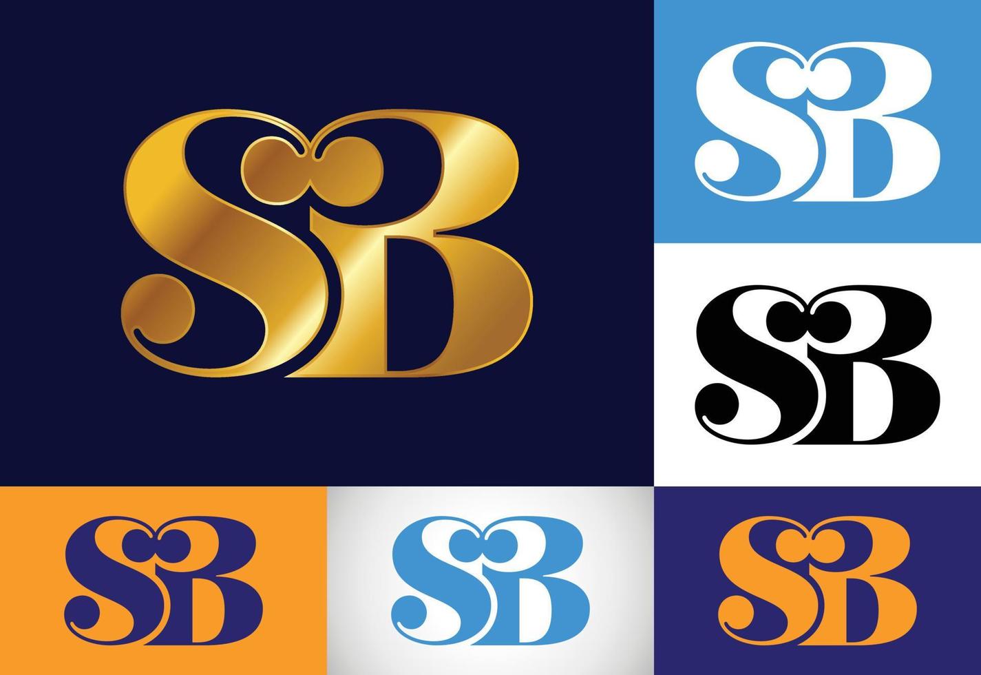 vector de diseño de logotipo de letra inicial sb. símbolo del alfabeto gráfico para la identidad empresarial corporativa