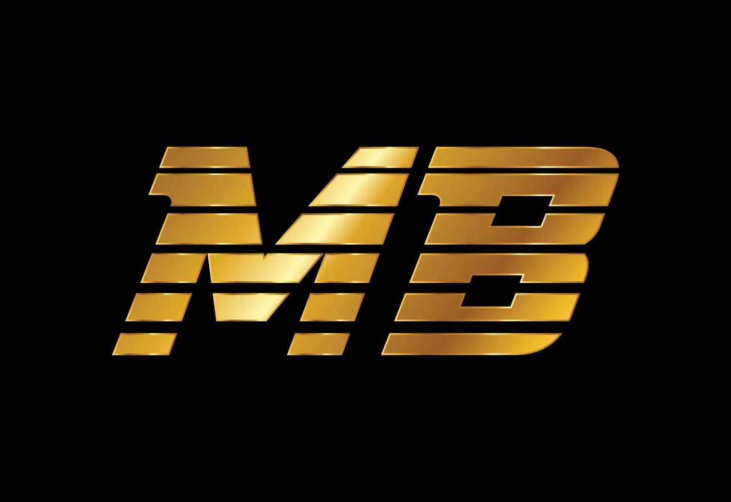 Initial Letter M B Logo Design Vector. Graphic Alphabet Symbol For Corporate Business Identity vector