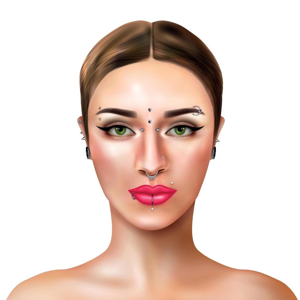 Piercing Face Illustration vector