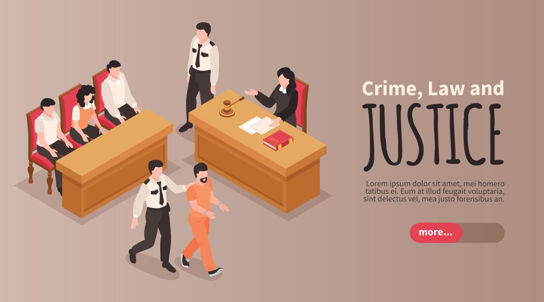 Justice Horizontal Banner vector