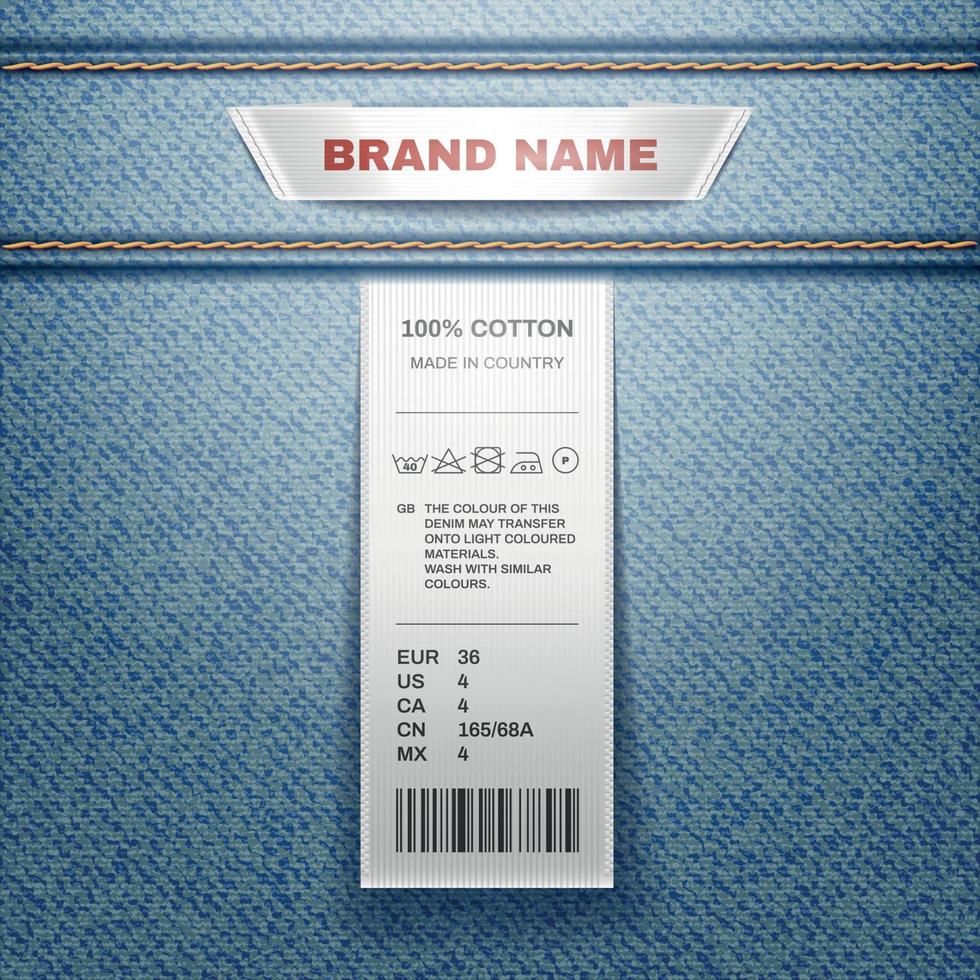 fondo de etiquetas de ropa de lavandería vector