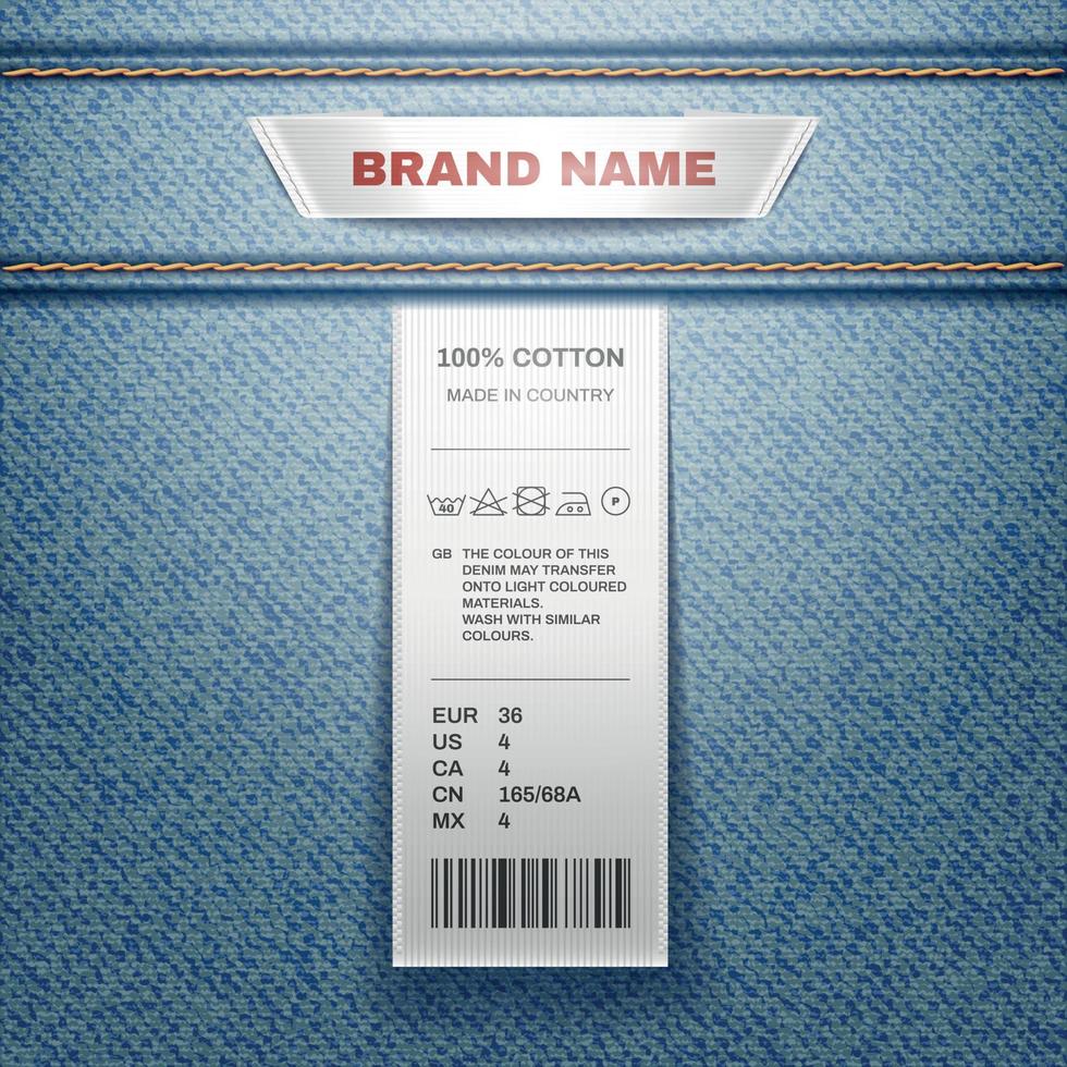 Laundry Clothing Labels Background vector