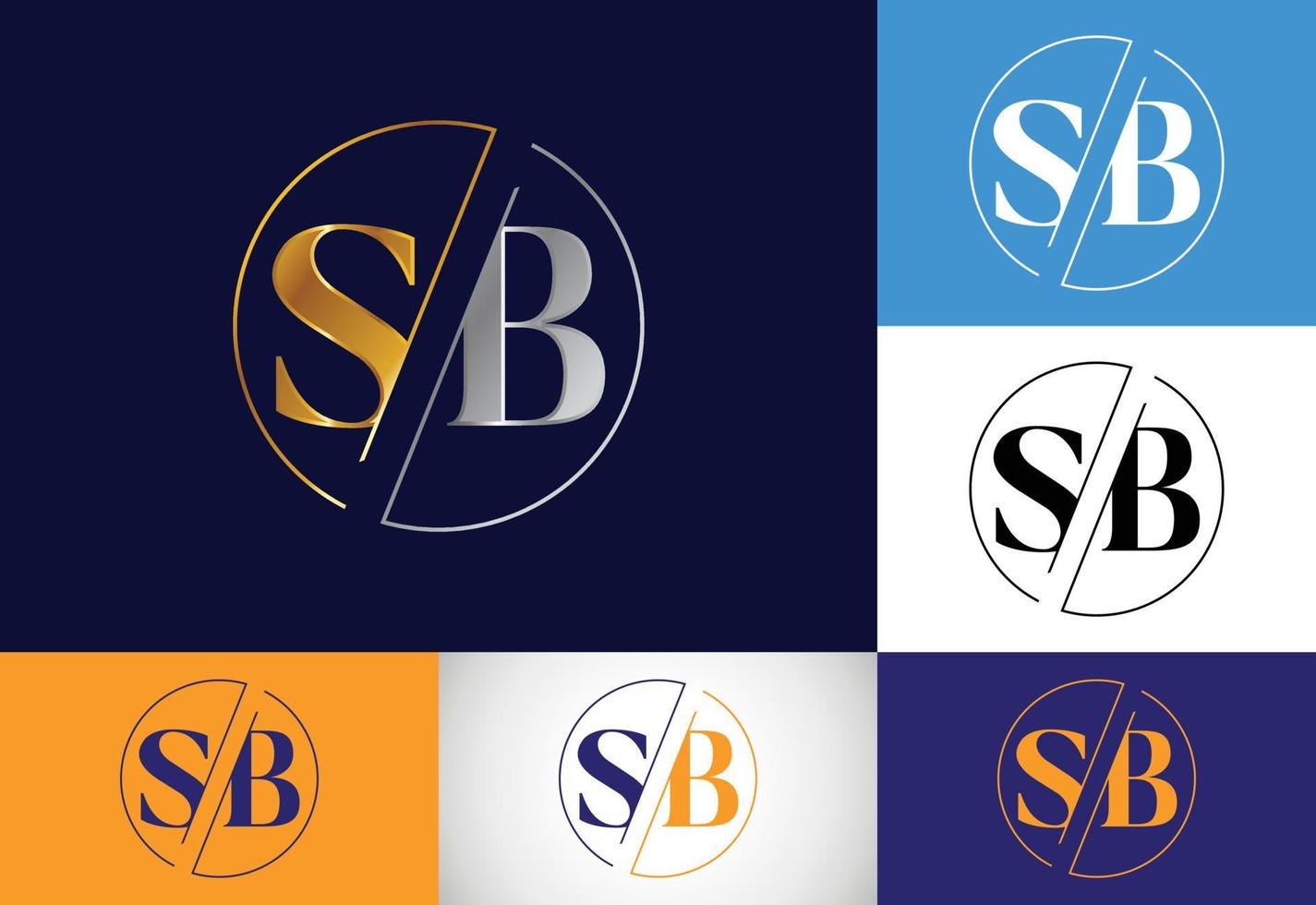 Initial Letter S B Logo Design Vector. Graphic Alphabet Symbol For Corporate Business Identity vector