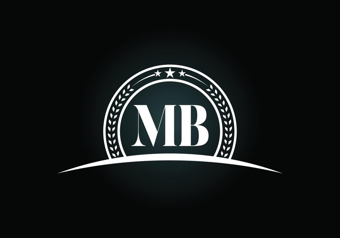 vector de diseño de logotipo de letra inicial mb. símbolo del alfabeto gráfico para la identidad empresarial corporativa