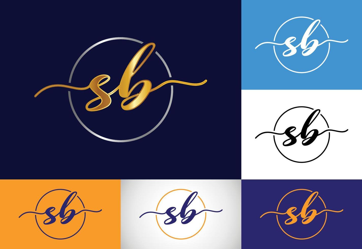 Initial Letter S B Logo Design Vector. Graphic Alphabet Symbol For Corporate Business Identity vector