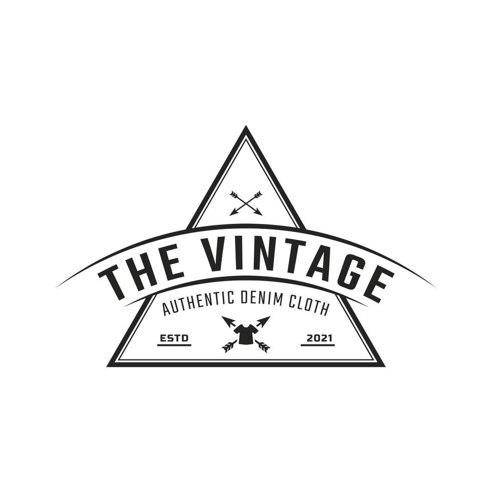 Classic Vintage Retro Label Badge for Clothing Apparel Logo Emblem Design Template Element vector