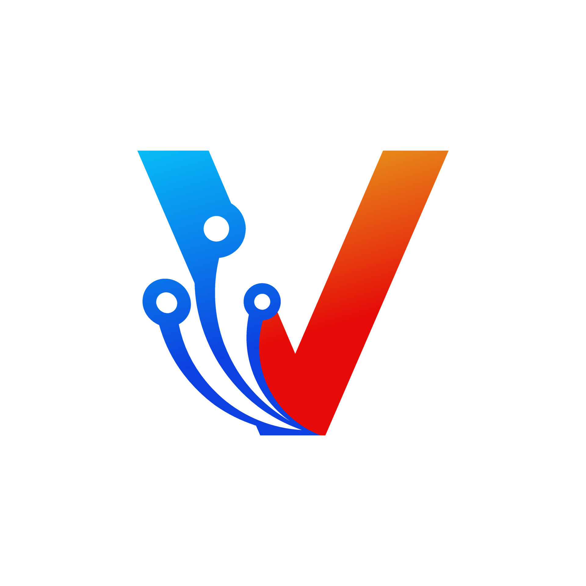 Initial letter v technology logo design template element 6244251 vector