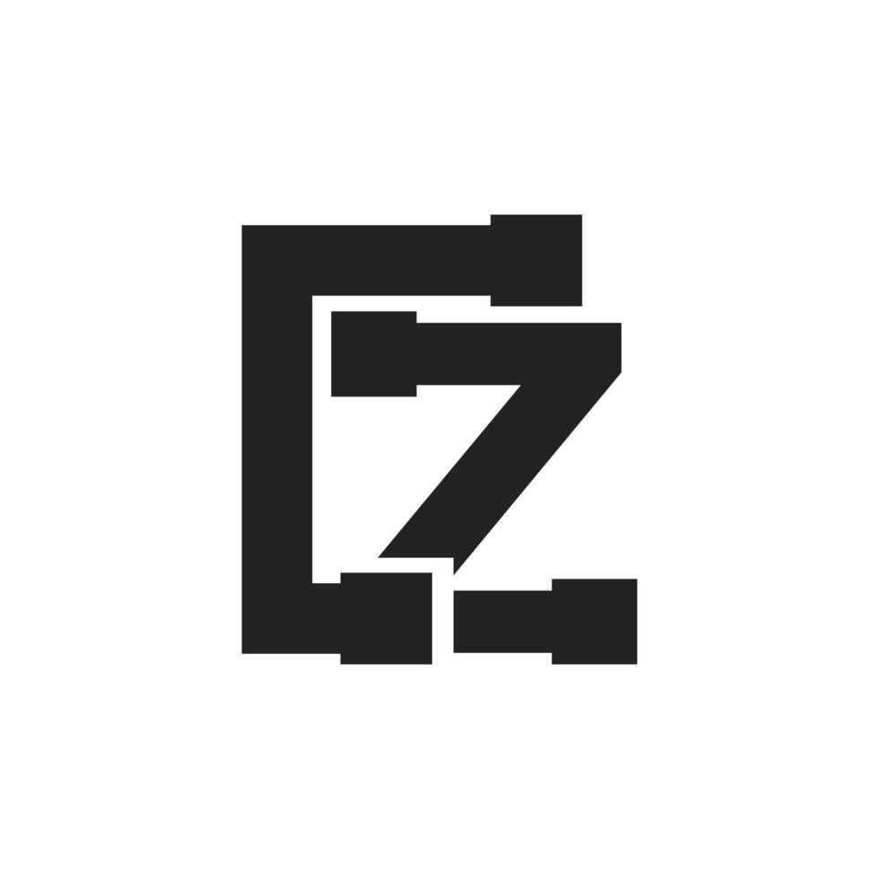 diseño de ilustración de plantilla de logotipo de arquitectura y servicio de construcción de letra z vector
