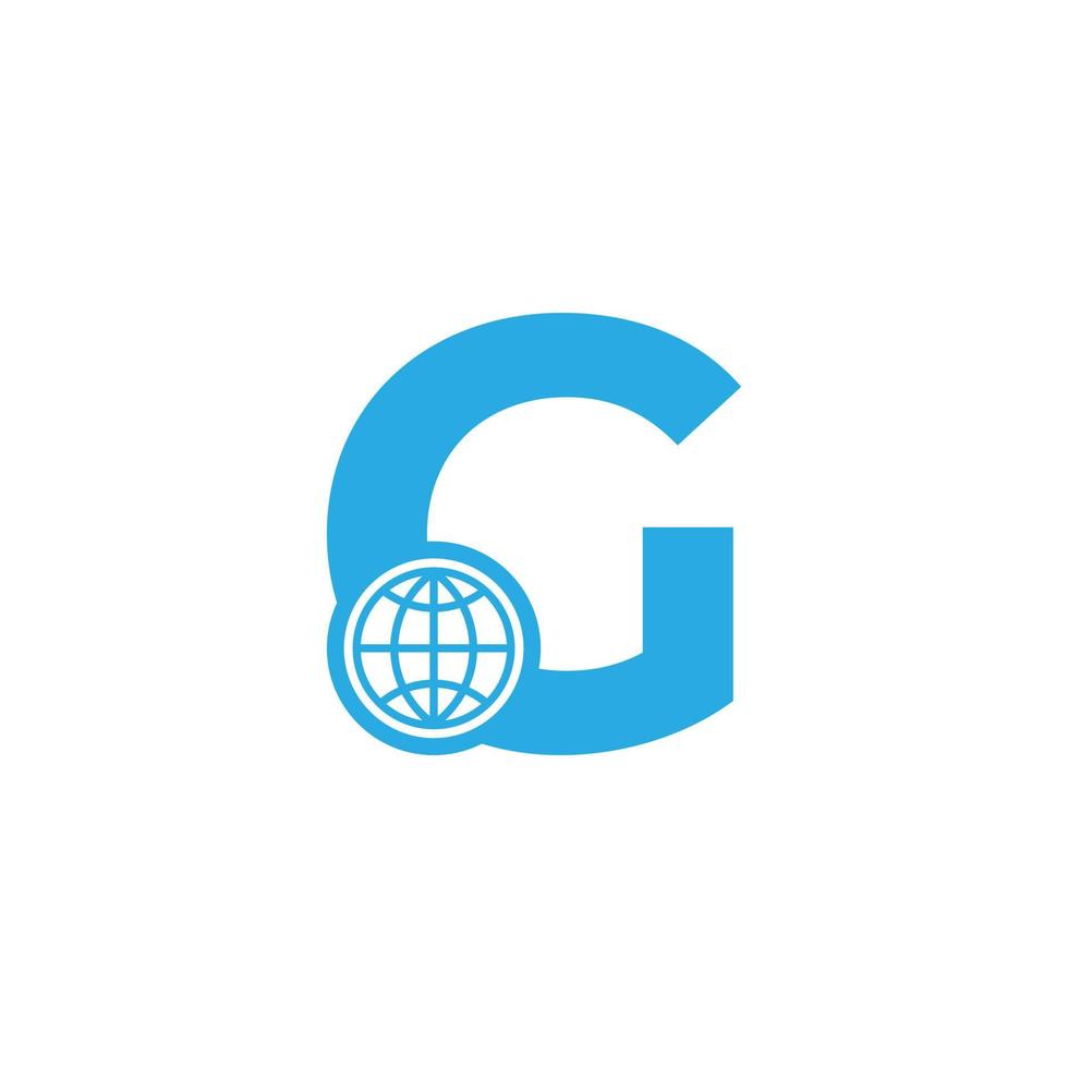 Initial Letter G Globe Logo Design Template Element. Vector Eps10