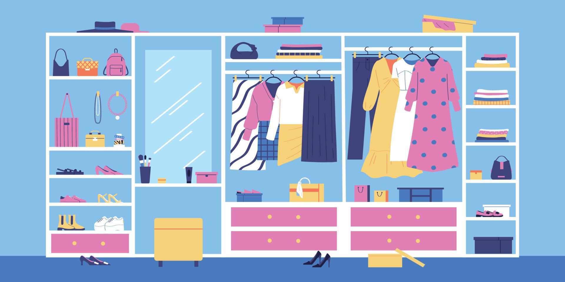 Wardrobe Flat Illustration vector