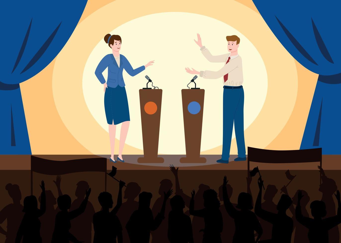 Debates Flat Illustration vector