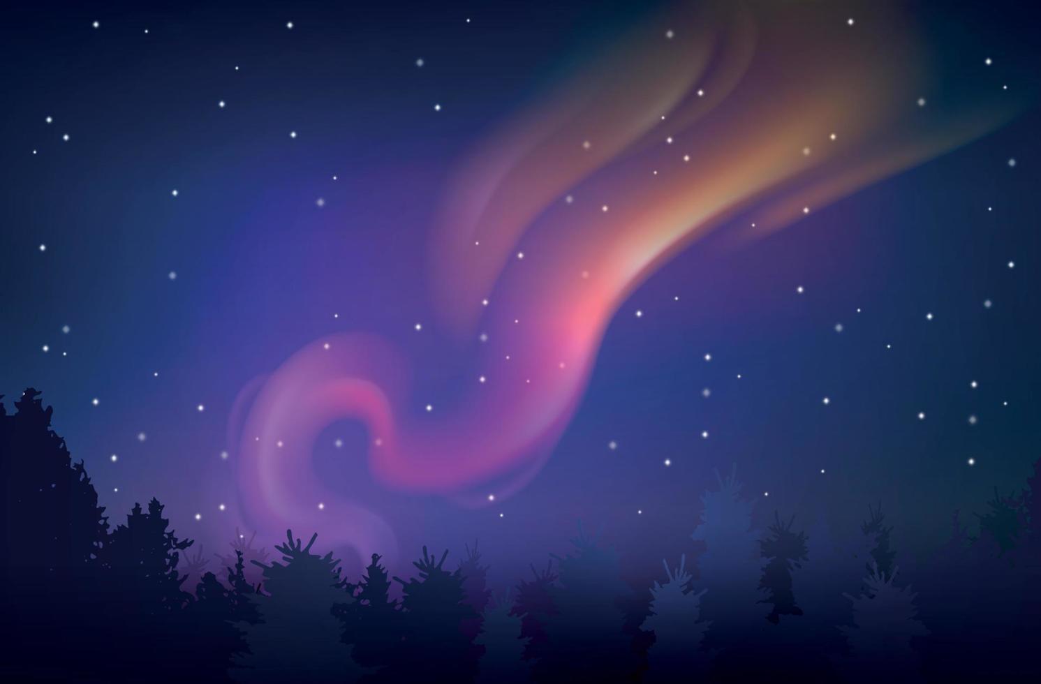 Northern Lights Realistic Background vector