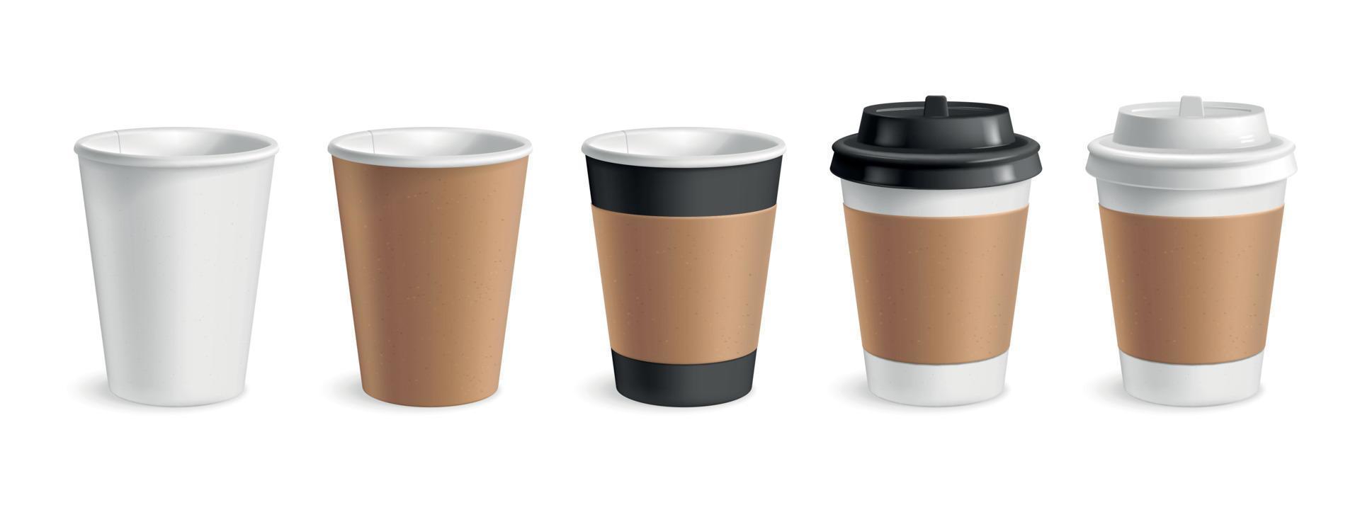 Coffee Cups Takeaway Set vector