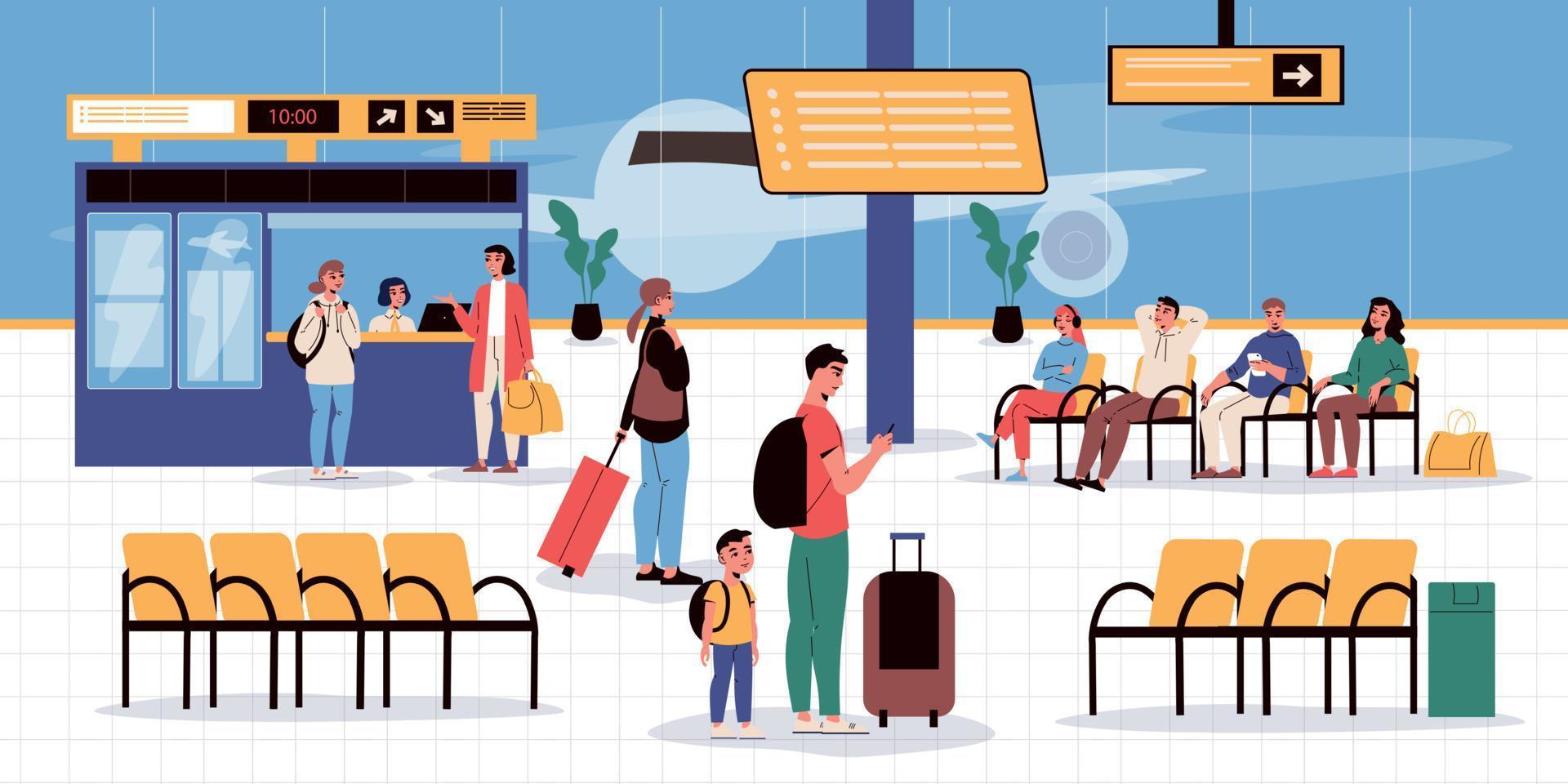 Travel People Flat Background vector