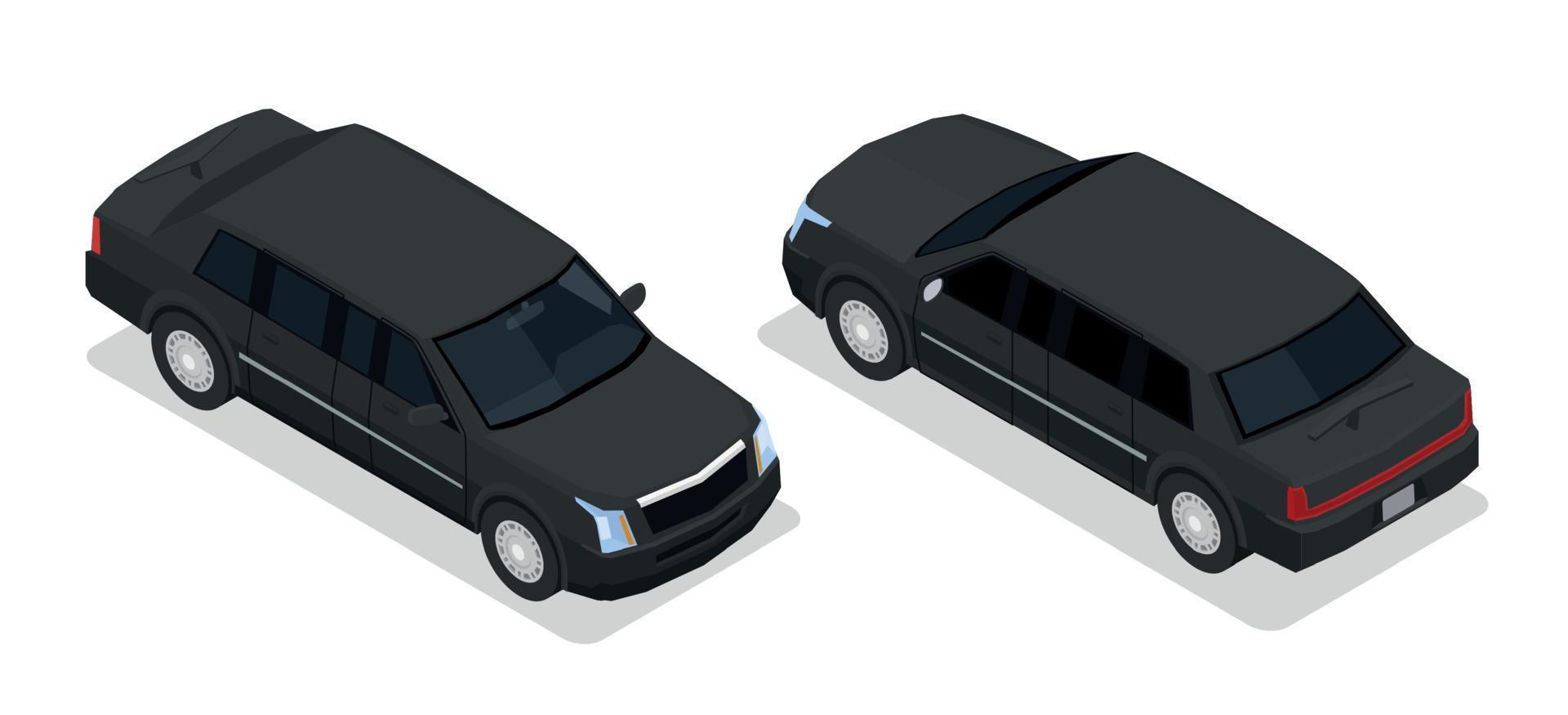 isométricos de transporte del servicio de seguridad vector