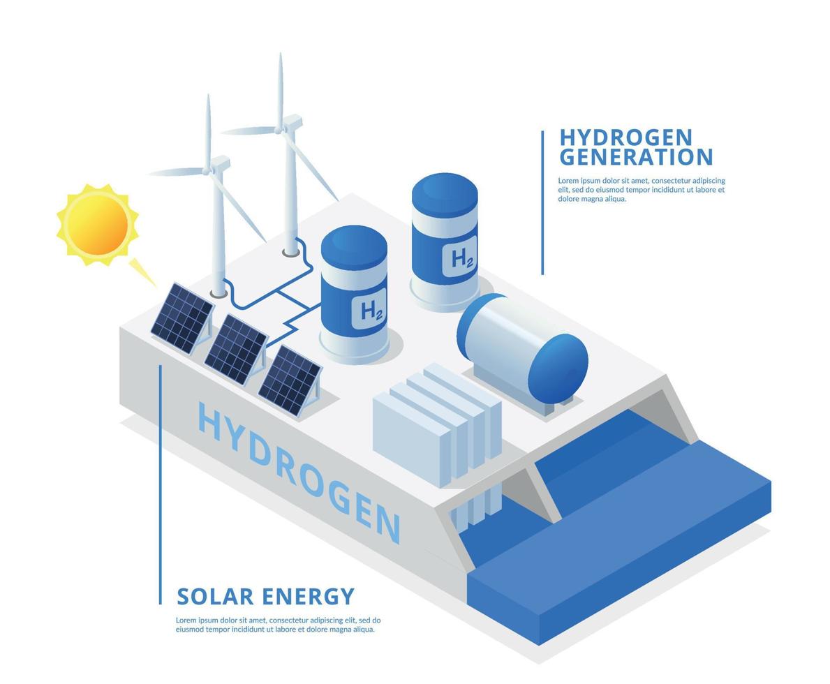 Hydrogen Generation Illustration vector