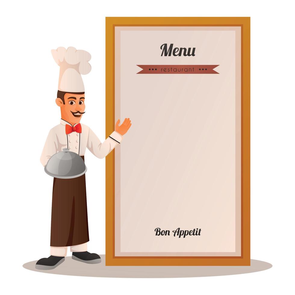Chef Cartoon Design Concept vector