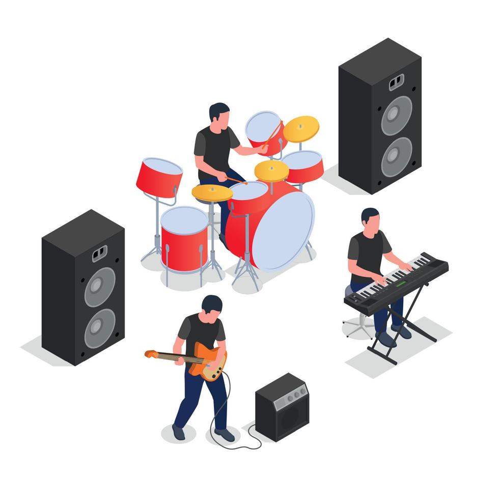 Concert Isometric Illustration vector