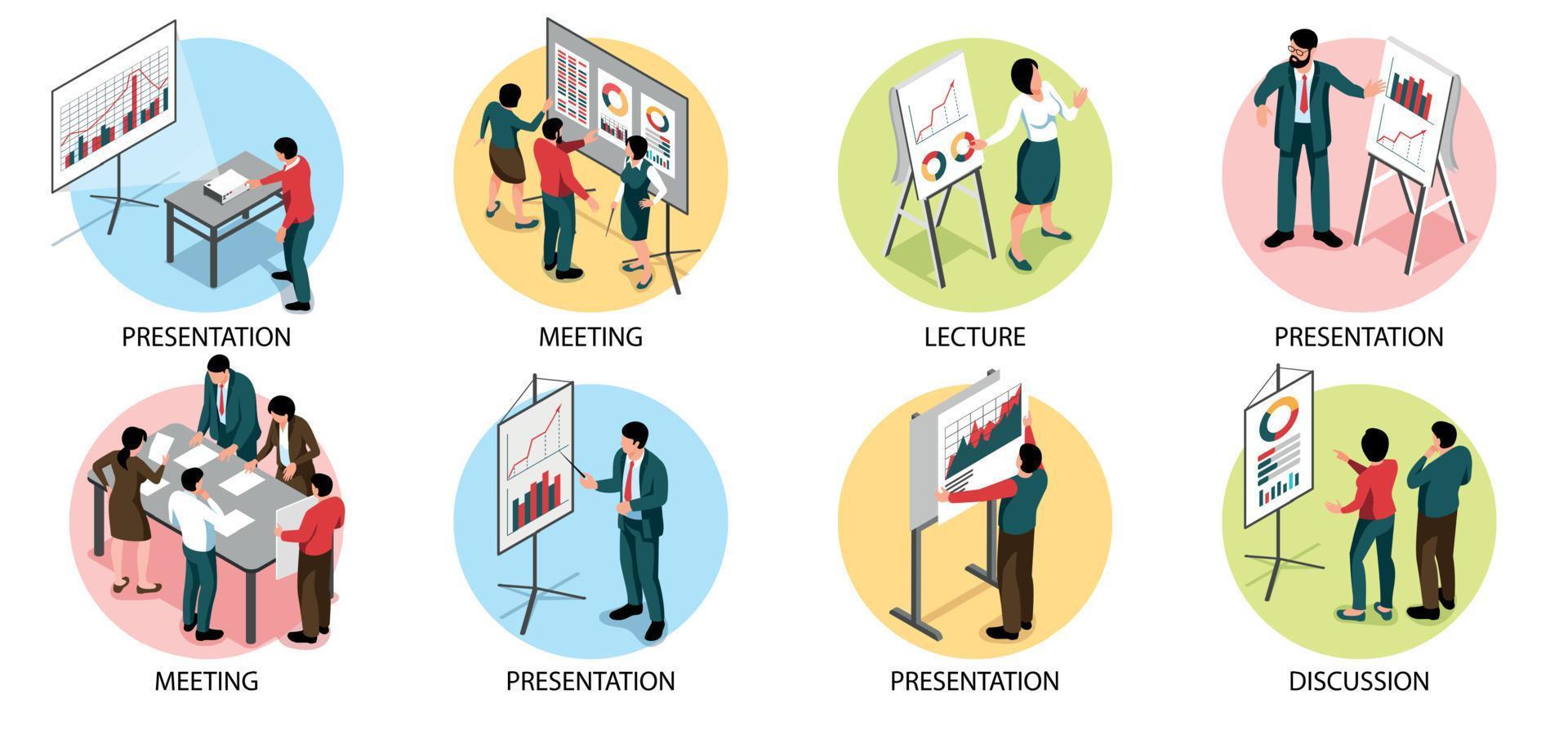 Presentation Round Compositions vector