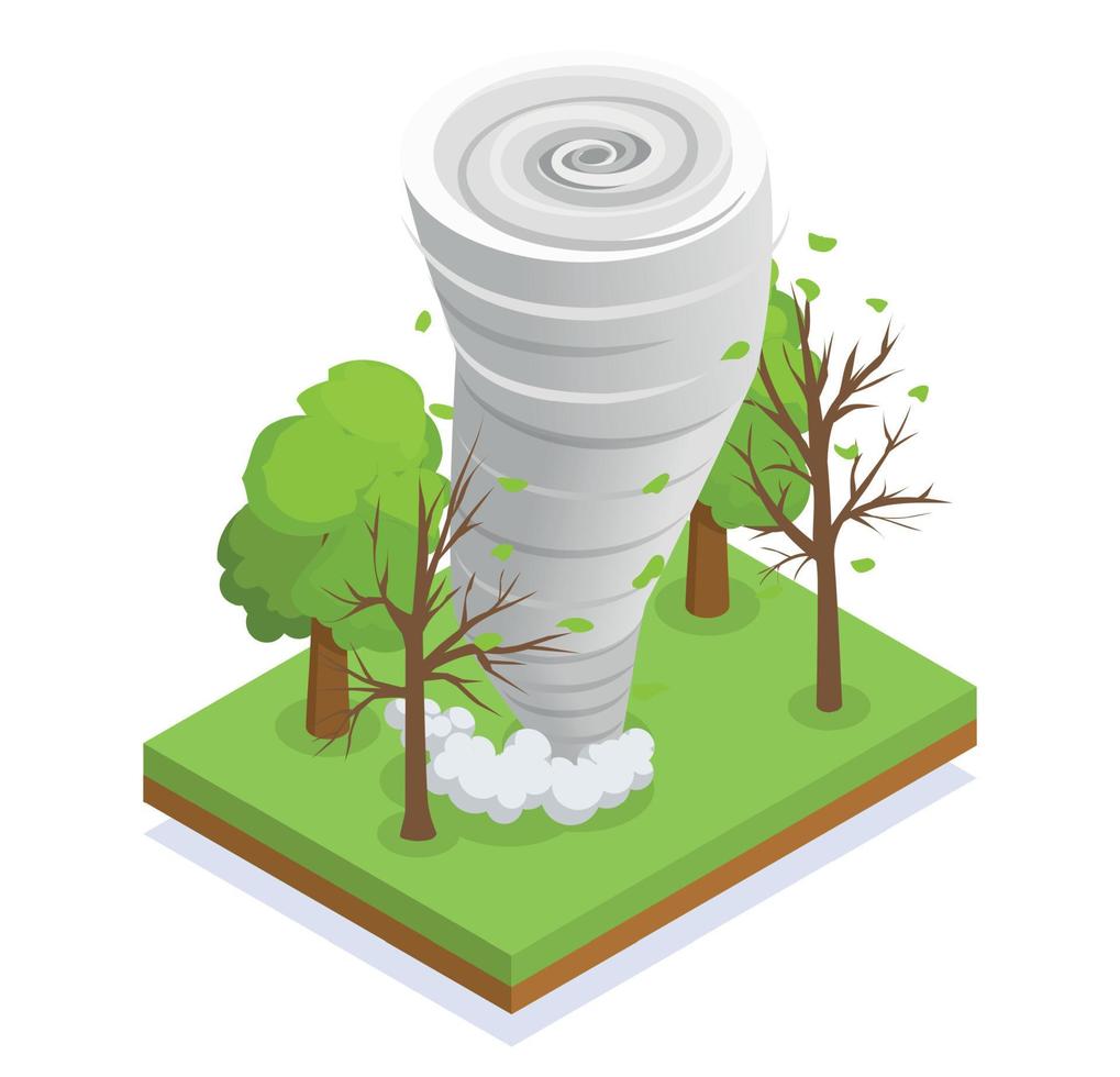 Tornado Isometric Composition vector