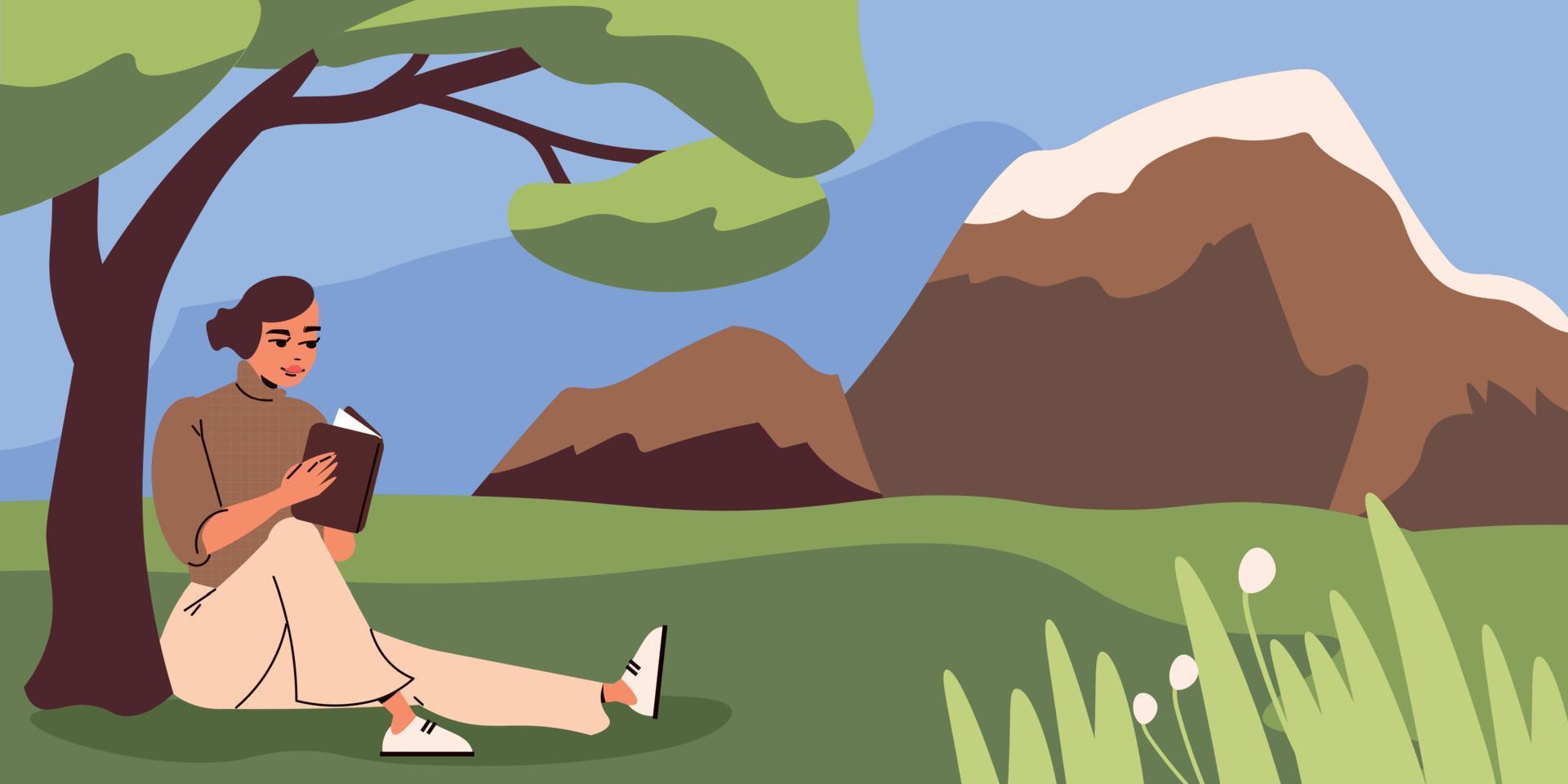 People Relax Flat Composition vector