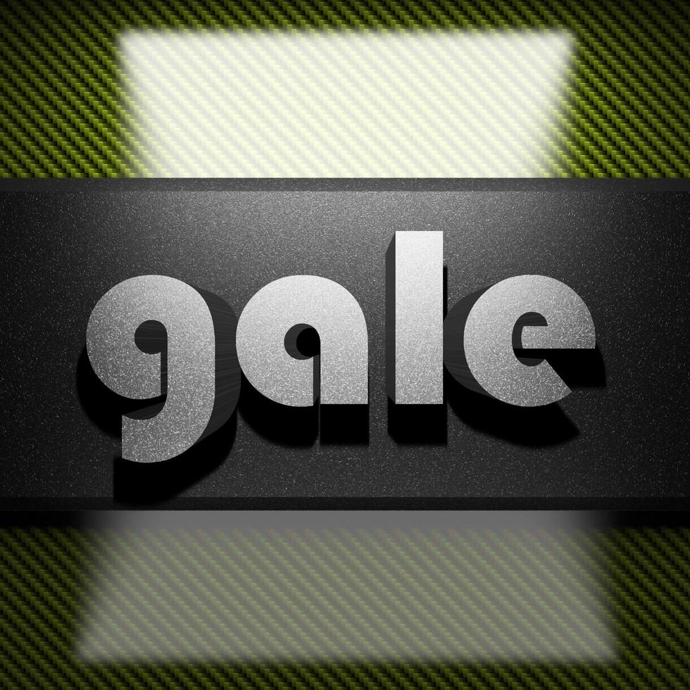 gale word of iron on carbon photo