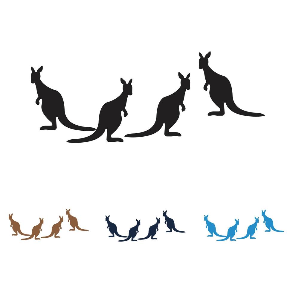 logotipo de vector de canguro