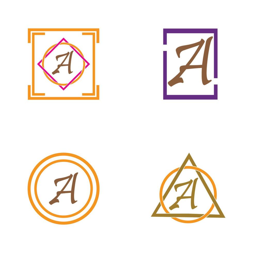 letter A logo vector