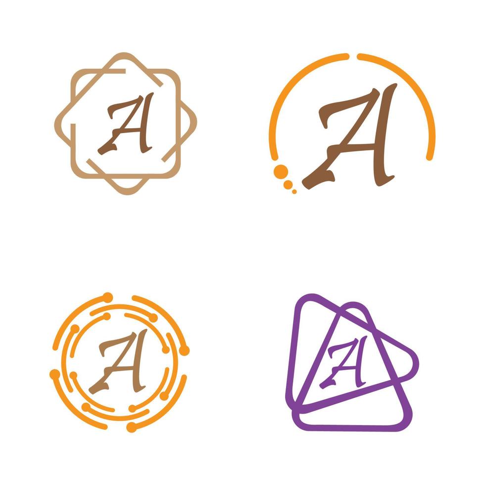 letter A logo vector