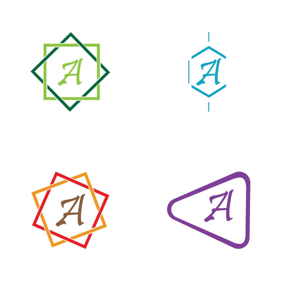 letter A logo vector