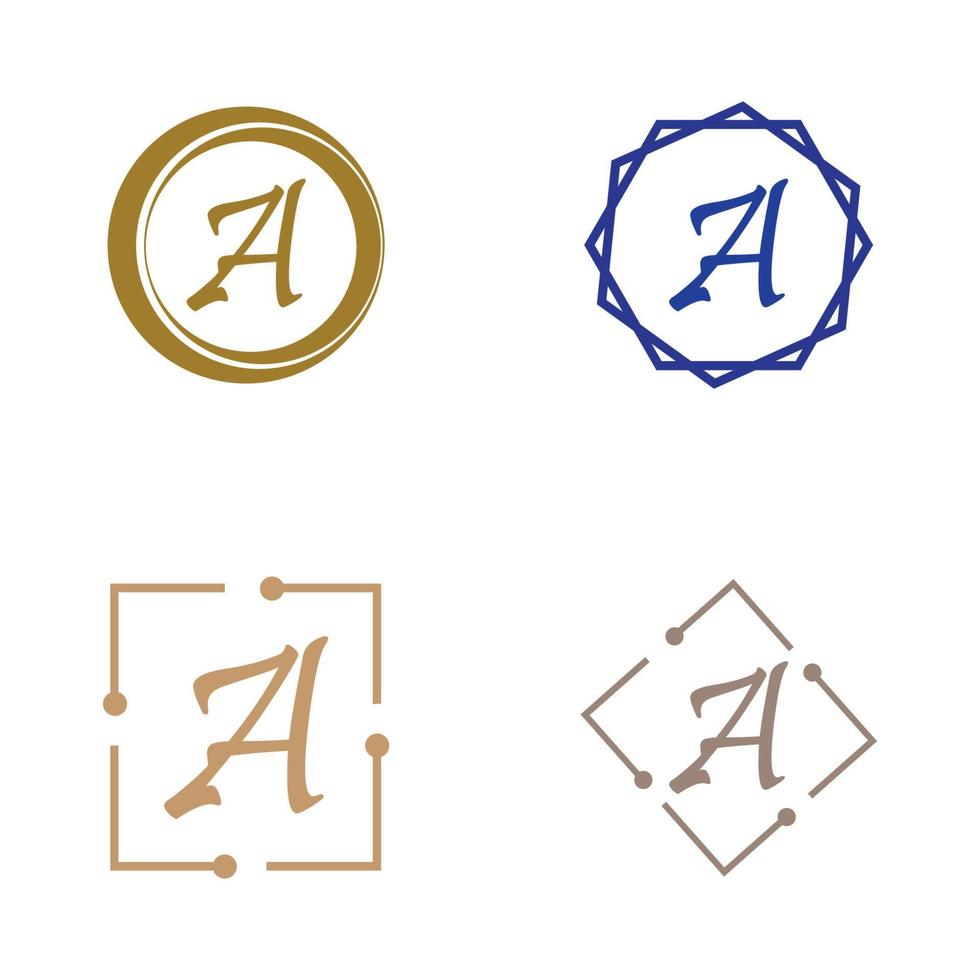 letter A logo vector