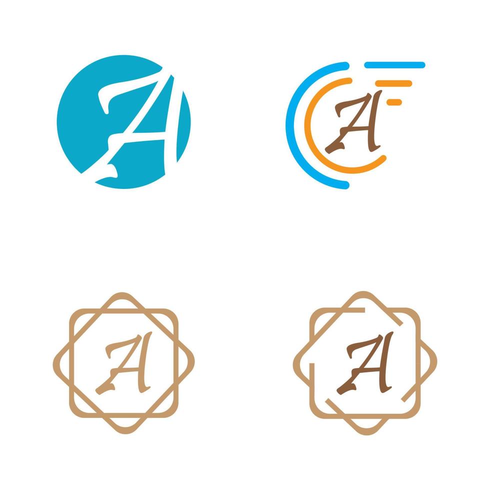 letter A logo vector