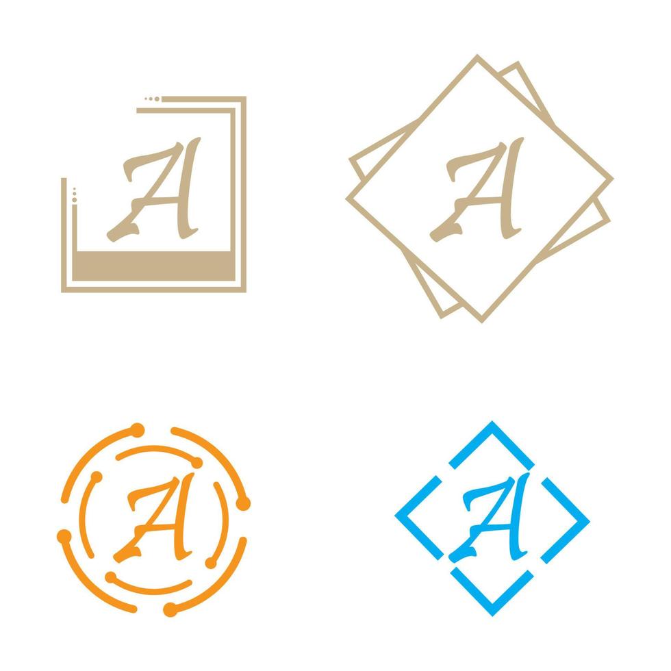 letter A logo vector