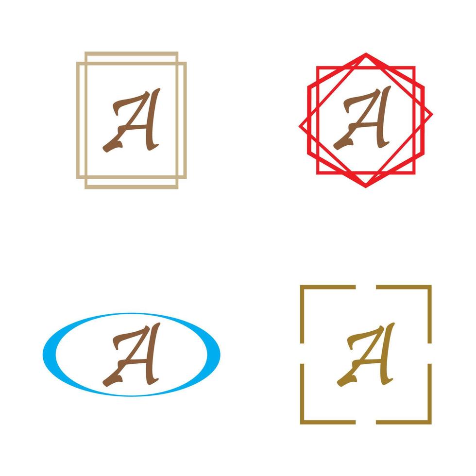 letter A logo vector