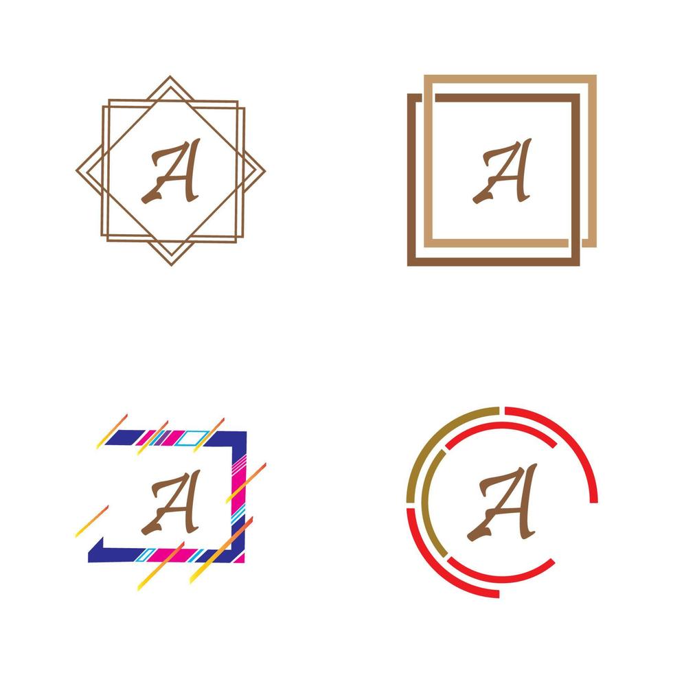 letter A logo vector