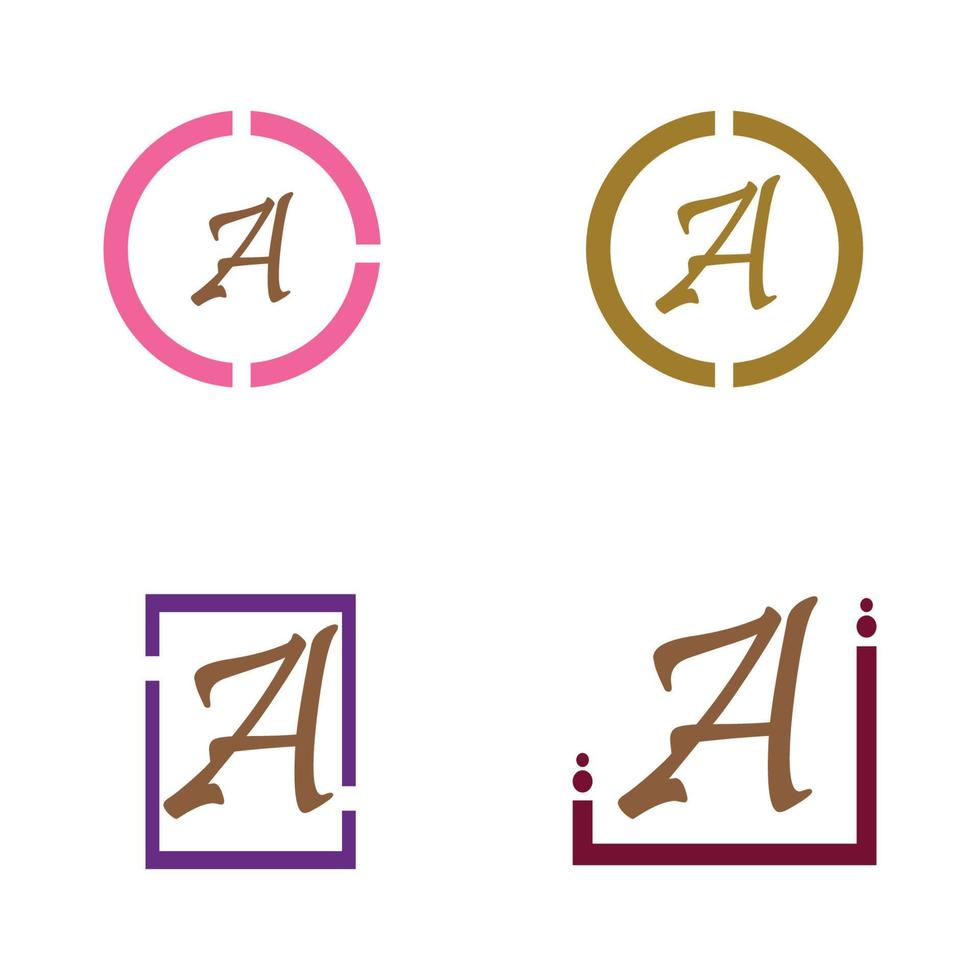 letter A logo vector