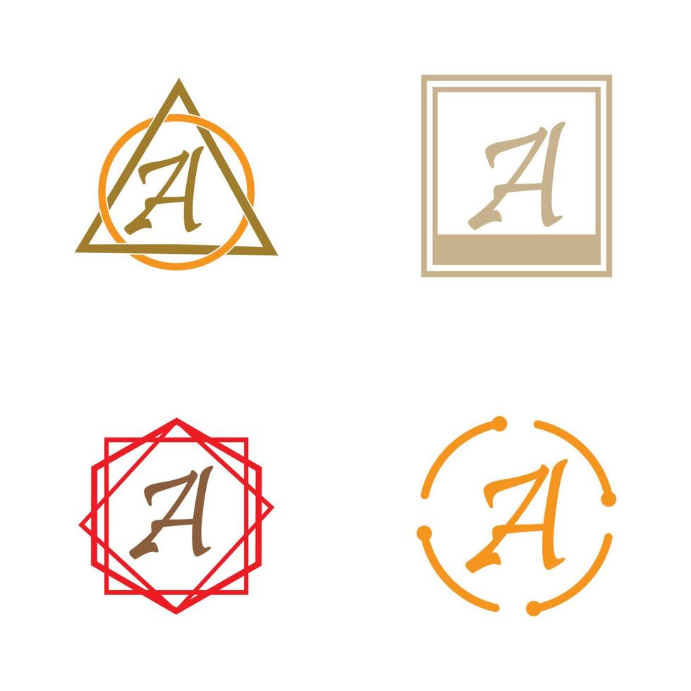 letter A logo vector