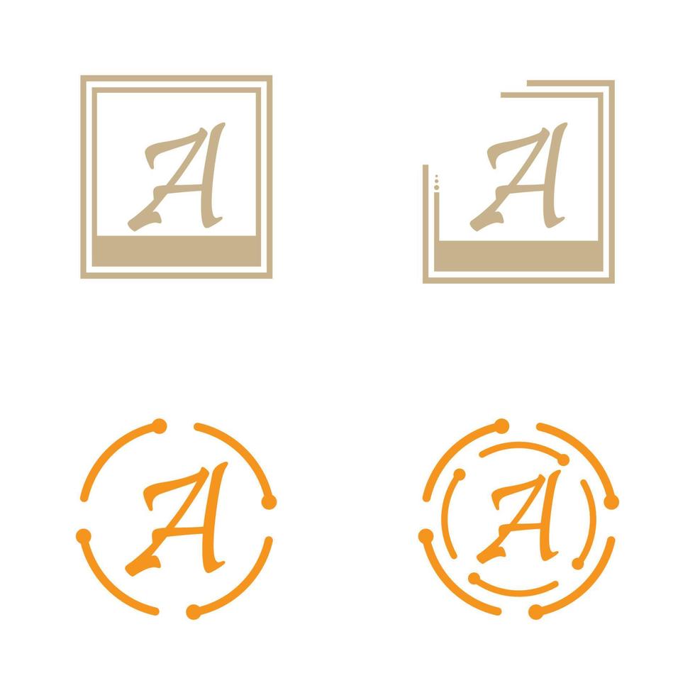 letter A logo vector