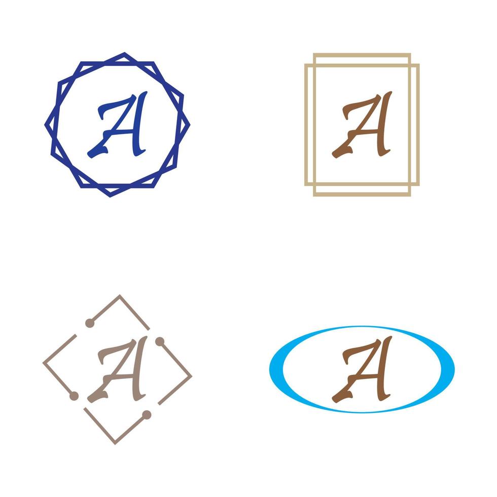 letra un logo vector