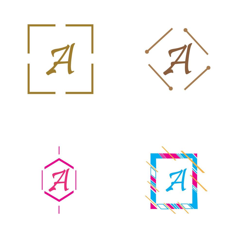 letter A logo vector