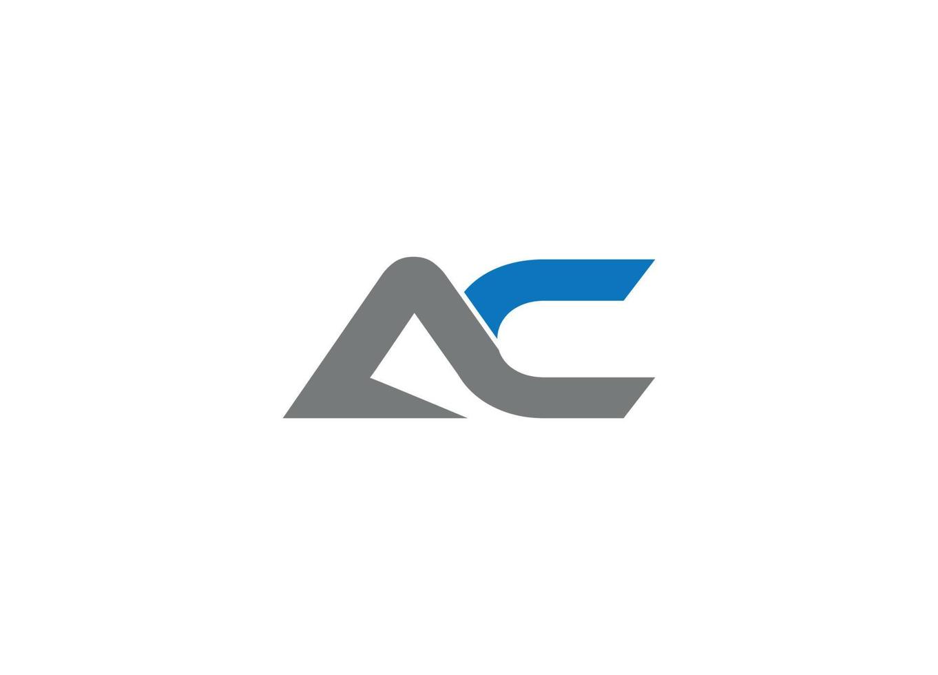 ac initial modern bold logo design vector icon template