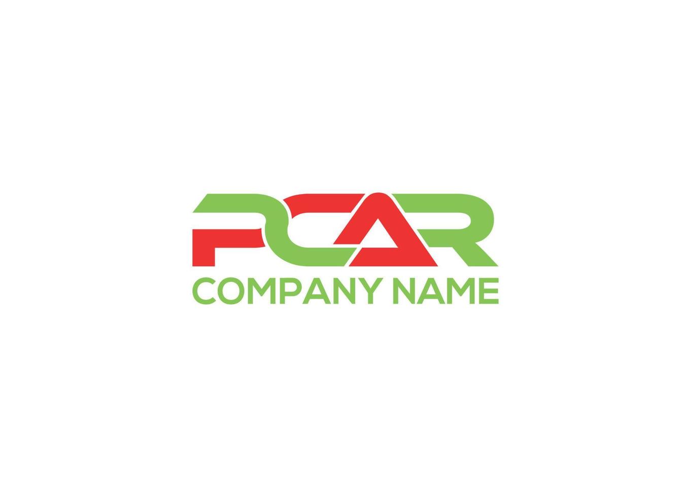 pcar Letter Logo Design with Creative Modern initial icon template vector